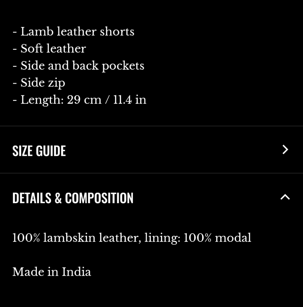 Sezane Black Leather-Look Women's Shorts - Picture 4 of 4